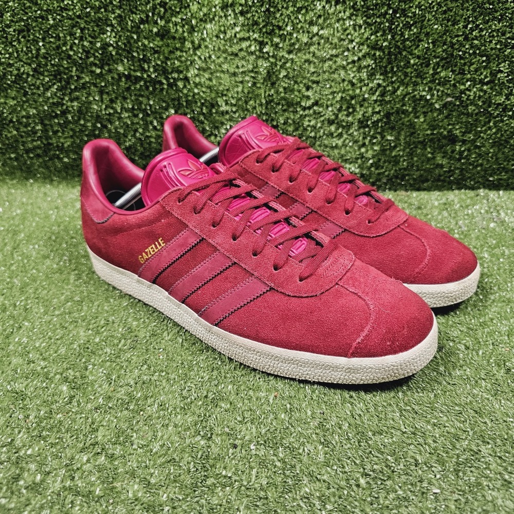 Adidas Gazelle Burgandy Red‎ Athletic Casual Sneakers Mens Size US 11.5